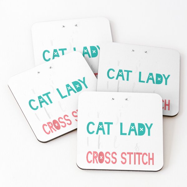 Item preview, Cross Stitch Cat Lady Funny T-shirt Cross Stitching Stitcher designed and sold by PolinaGaley.
