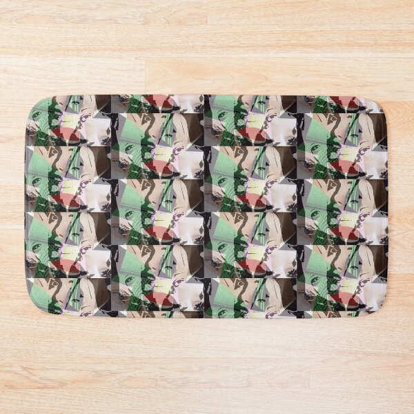 Item preview, faced with green shapes. pattern collage by c.a.2021. designed and sold by smiley100.