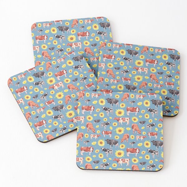Item preview, Cows and Sunflowers designed and sold by KrisInStitches.