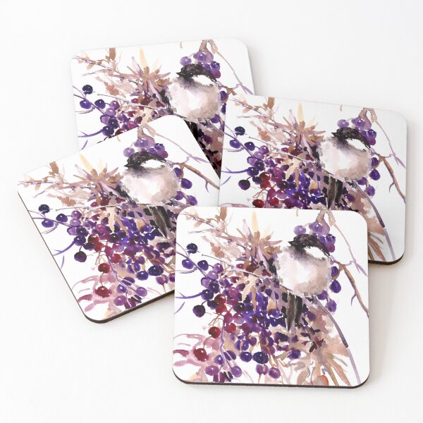 Item preview, Chickadee and Fall Berries designed and sold by surenart.