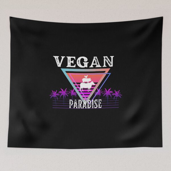 Item preview, Vegan Paradise - Orange/Purple 80s Vintage Retro Pattern designed and sold by Vegginitup.