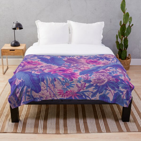 Item preview, Aesthetics Pink Purple Tropical Botanic Pattern designed and sold by shi-RLY.