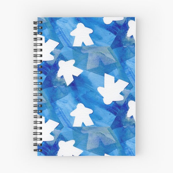 Item preview, Bold Blue Board Game Meeples Pattern designed and sold by Zab Butler Design.