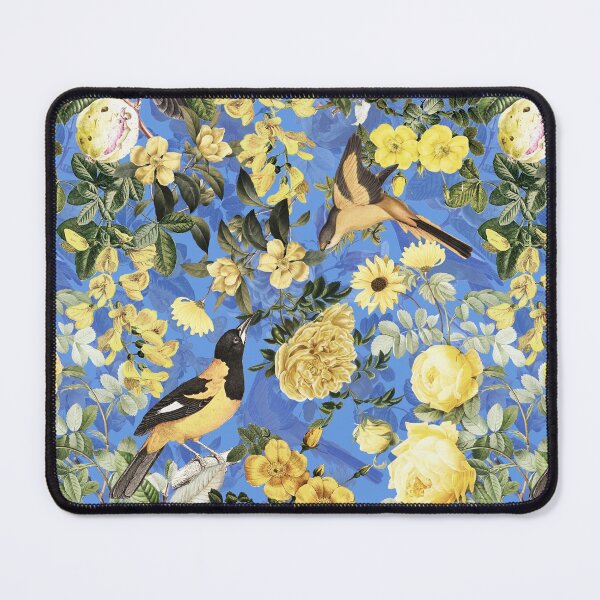 Item preview, Antique Blue And Yellow Botanical Flower Rose Botanical Garden Nightgarden designed and sold by UtArt.