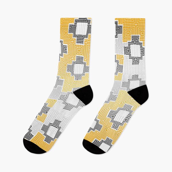 Artikelvorschau, Geometric, yellow, light grey, white, pattern entworfen und verkauft von Svitac.