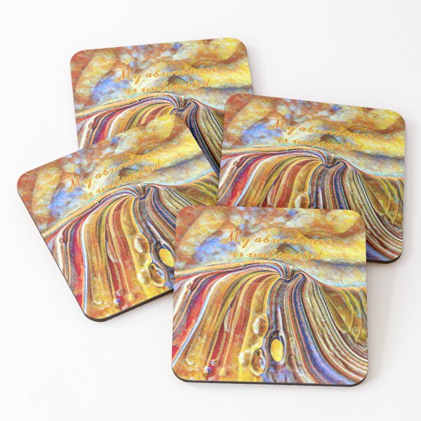 Item preview, My Abundance Is Unlimited Self Affirmation, Abstract Impressionist Painting Print designed and sold by iASunshine.