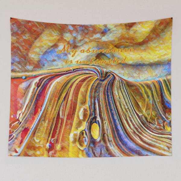 Item preview, My Abundance Is Unlimited Self Affirmation, Abstract Impressionist Painting Print designed and sold by iASunshine.