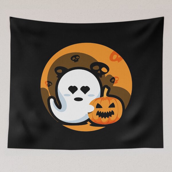 Item preview, Halloween ghost loves pumpkin designed and sold by Milena-.