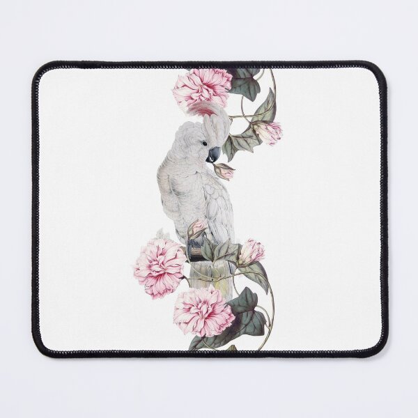 Item preview, Nostalgic white cockatoo in flowering branch Botanical Night Garden Nightgarden designed and sold by UtArt.