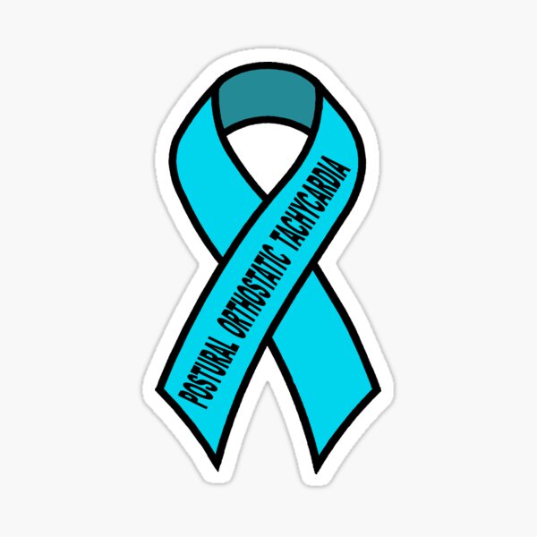 "POTS Ribbon" Sticker for Sale by mtronphotos Redbubble