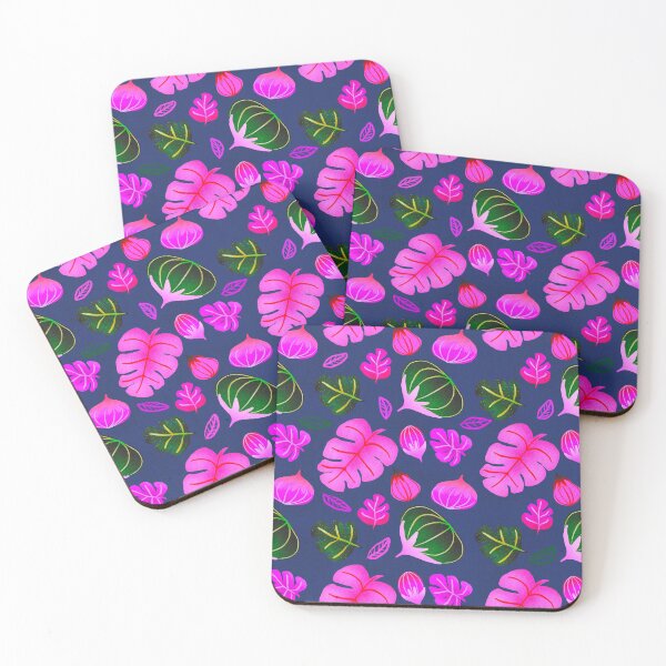 Item preview, Pumpkin & Monestra | Tropical Fall - Navy Pink designed and sold by Duniatozy.