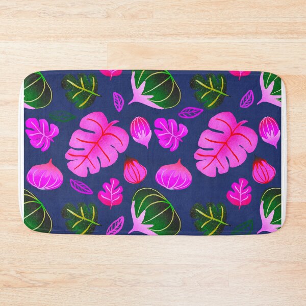 Item preview, Pumpkin & Monestra | Tropical Fall - Navy Pink designed and sold by Duniatozy.