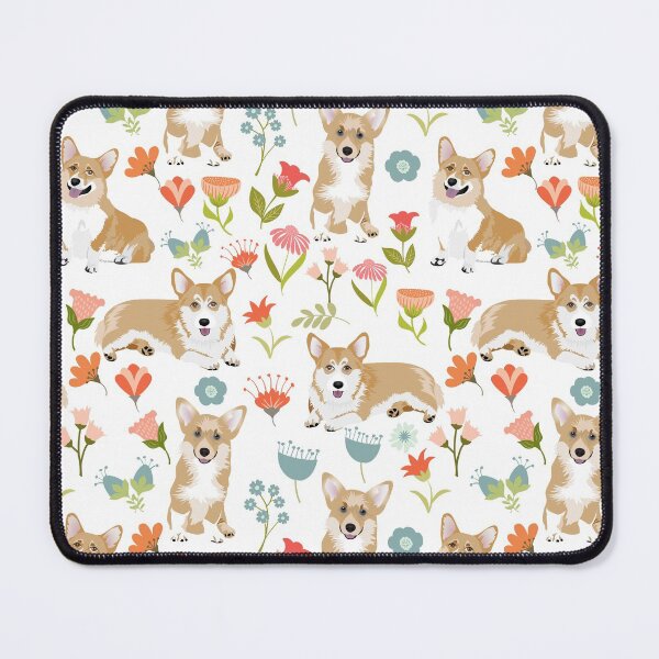 Item preview, Cute Summer Corgi Flower Pattern designed and sold by UtArt.