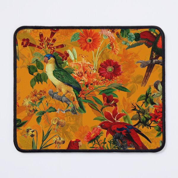 Item preview, Vintage Tropical Bird Jungle Botanical Garden orange Nightgarden designed and sold by UtArt.