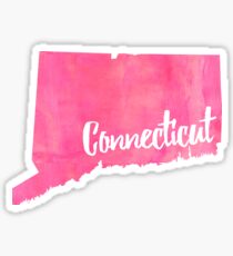 connecticut pink Sticker