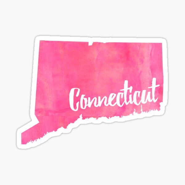 connecticut pink Sticker