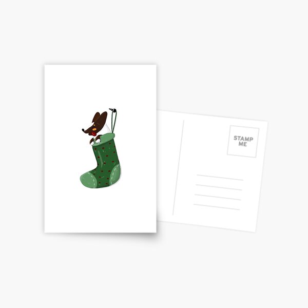 Item preview, Black with tan points corgi in your stocking designed and sold by gavayka.