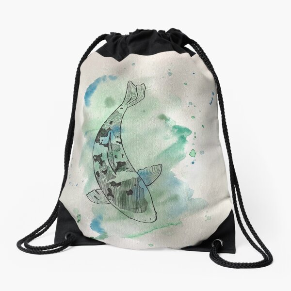 Koi fish  Drawstring Bag