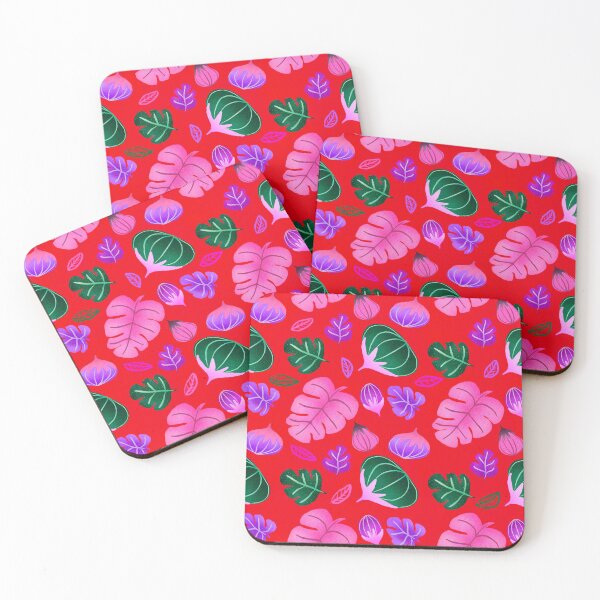 Item preview, Pumpkin & Monestra | Tropical Fall - Red Green Pink designed and sold by Duniatozy.