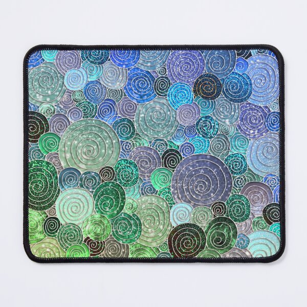 Item preview, Pink Teal Glitter Mermaid Dots and Circles designed and sold by UtArt.