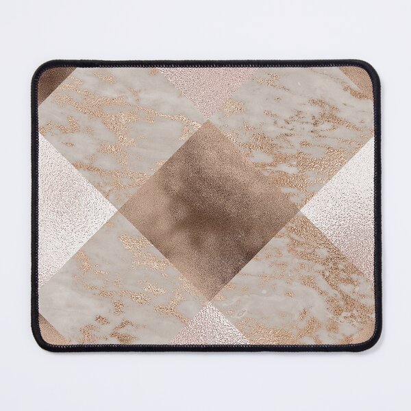 Item preview, Copper and Blush Rose Gold Marble Quadrangle Plaid Pattern designed and sold by UtArt.