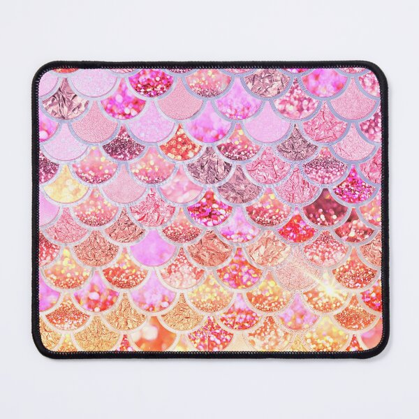 Item preview, Pink Purple Magenta Sparkle Faux Glitter Mermaid Scales designed and sold by UtArt.