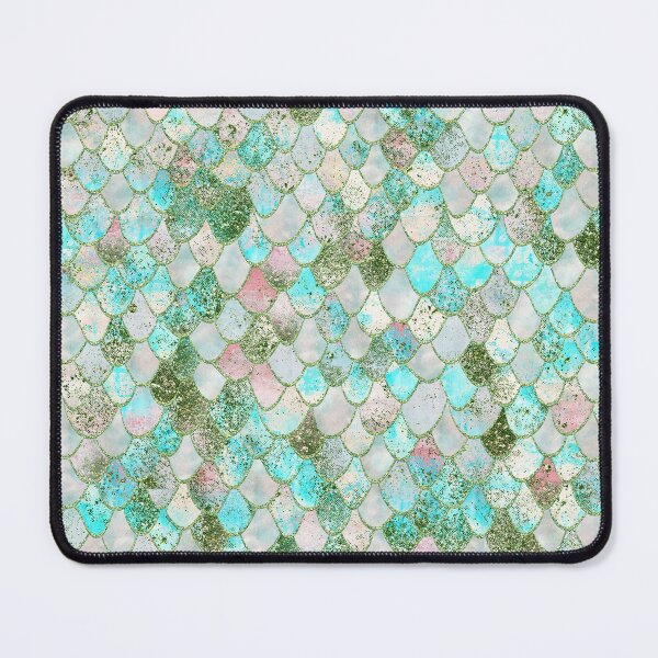 Item preview, Wonky Watercolor Seafoam Glitter Mermaid Scales designed and sold by UtArt.
