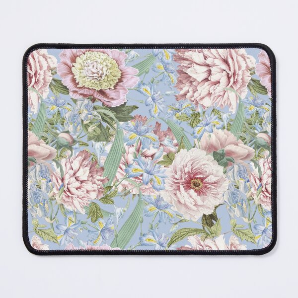 Item preview, Vintage Peonies and Iris Botanical Garden on Blue designed and sold by UtArt.