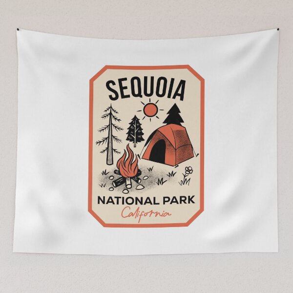Item preview, Sequoia National Park Retro Camping designed and sold by HalpinDesign.
