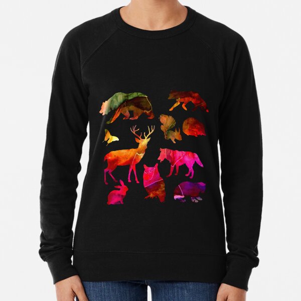 Woodland Animals Lightweight Sweatshirt