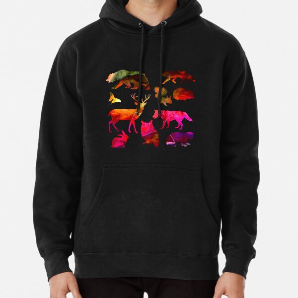 Woodland Animals Pullover Hoodie