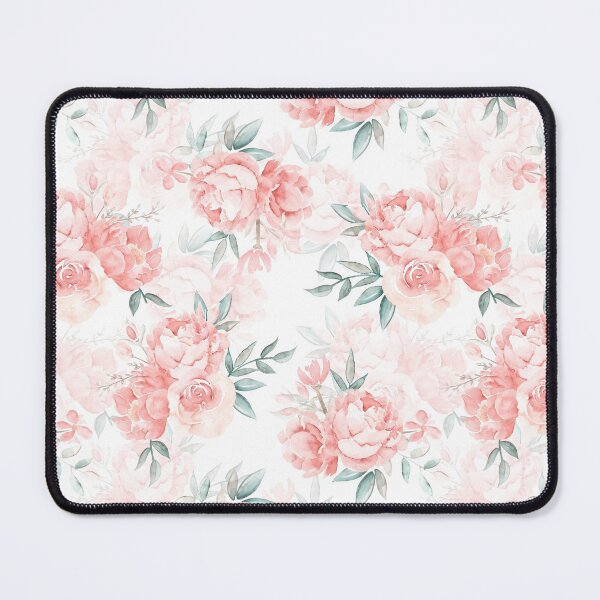 Item preview, Watercolor hand drawn blush roses and peonies Botanical Garden on white designed and sold by UtArt.