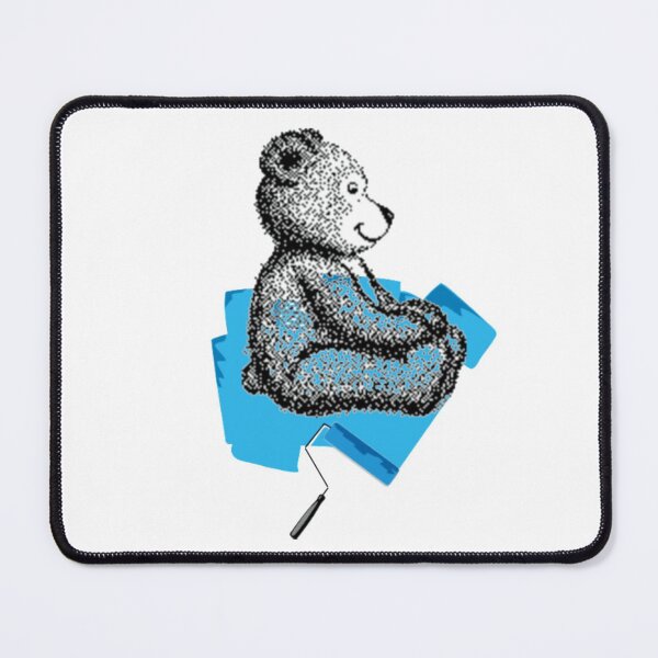 Item preview, CUTE TEDDY BEAR BEING PAINTED BLUE designed and sold by MrCreativeArts.