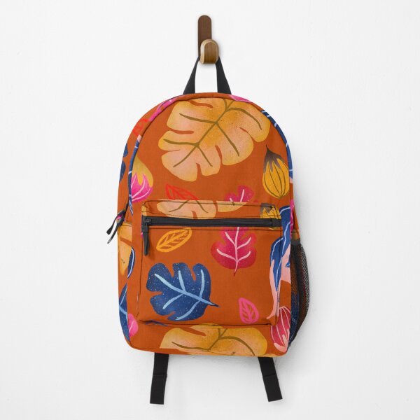 Item preview, Pumpkin & Monestra | Tropical Fall - Brown & Blue designed and sold by Duniatozy.