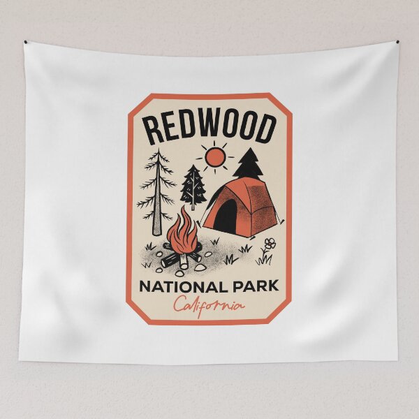 Item preview, Redwood National Park Retro Camping designed and sold by HalpinDesign.