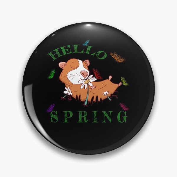 Artikelvorschau, Hello Spring Hamster Schmetterling Meerschweinchen entworfen und verkauft von Tig3rE.