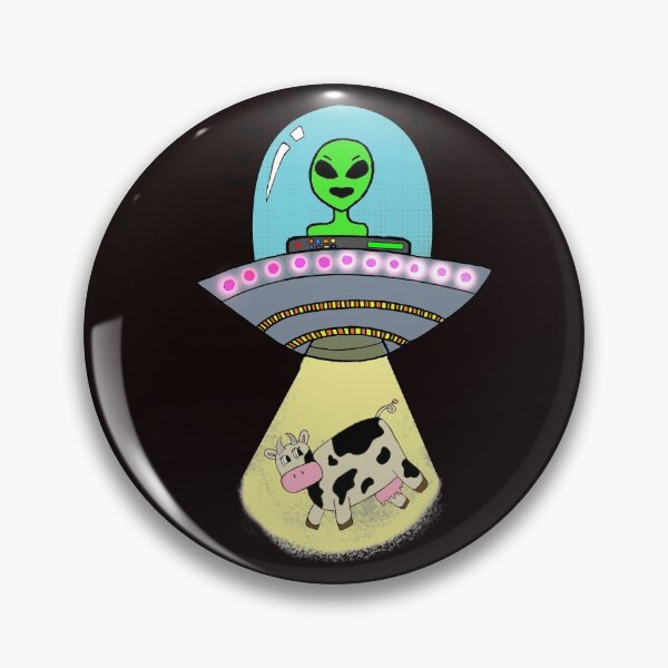 Item preview, Take Me Away Alien Abducting Cow UFO designed and sold by madam-moonbeam.