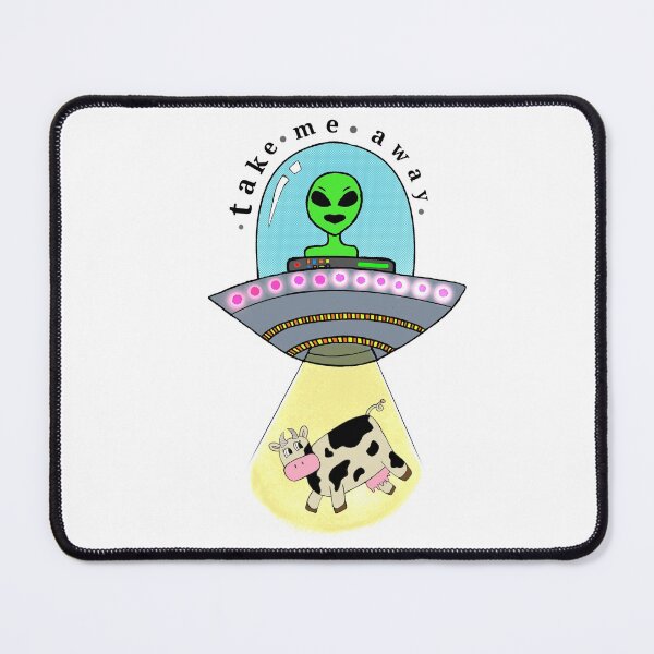 Item preview, Take Me Away Alien Abducting Cow UFO designed and sold by madam-moonbeam.
