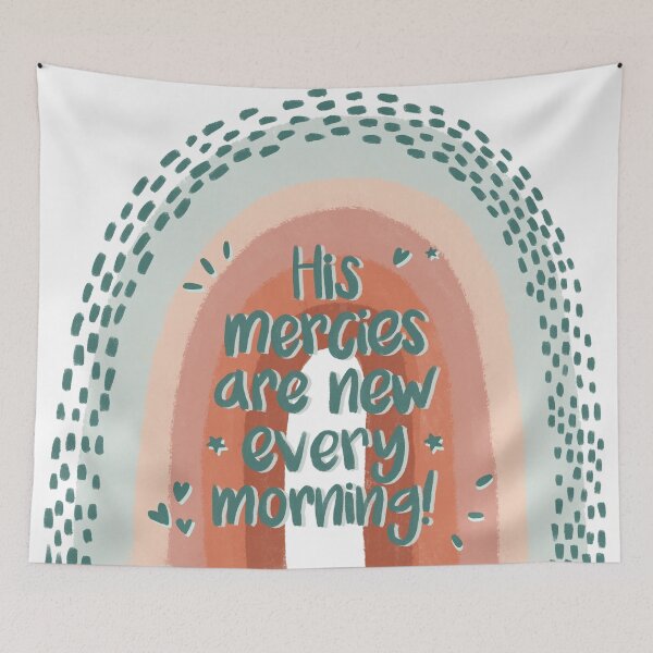 Item preview, Christian Quote rainbow, His mercies  are new every morning designed and sold by Isabelle Verona.