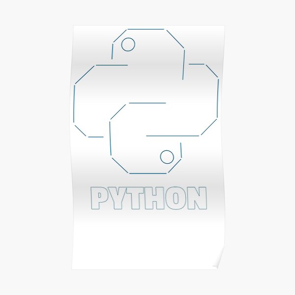 "Python" Poster for Sale by Mechalina | Redbubble