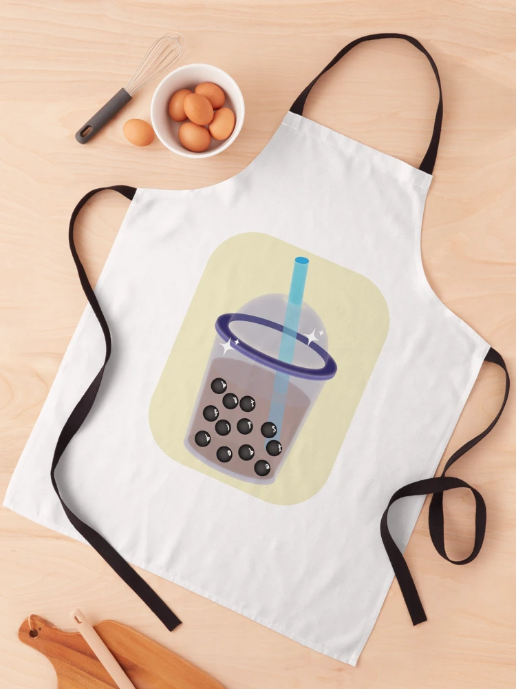 Thumbnail 1 of 6, Apron, But First Boba designed and sold by JustAddCoco.