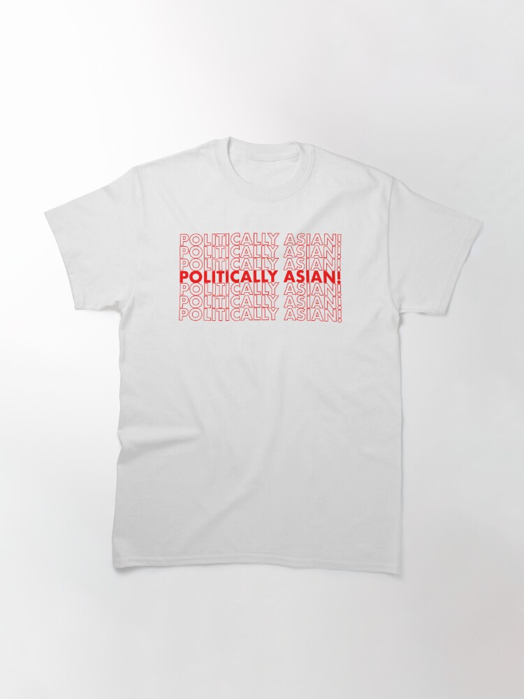 Alternate view of Politically Asian! Logo - Vintage White Classic T-Shirt