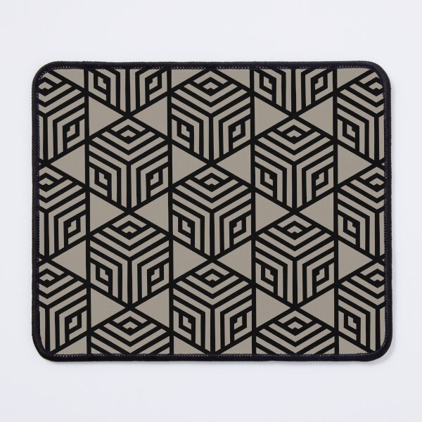 Item preview, Greyed Taupe and Black Stripe Cube Tile Pattern Pairs PPG 2022 Popular Color Gray By Me PPG1008-4 - Colour Trends - Shade - Hue designed and sold by ColorOfTheYears.