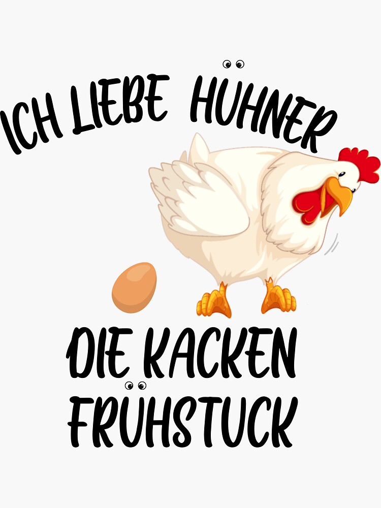 "Funny Chicken Spruch Bäuerin Bauern Huhn Henne Hahn Hühner" Sticker