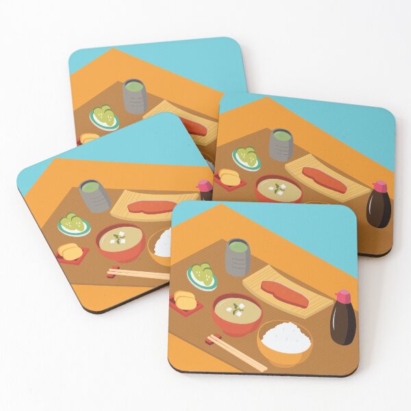 Item preview, Art Deco Inspired Traditional Japanese Breakfast Illustration designed and sold by MariOyama.