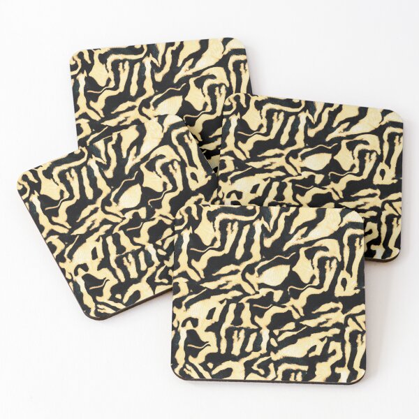 Item preview, Black and White Abstract Animal Print African Inspired Textile Art Pattern designed and sold by BlackArt Cafe.