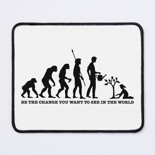 Item preview, Evolution - Be the change you want to see in the world (Black Design) designed and sold by Scat the cat.