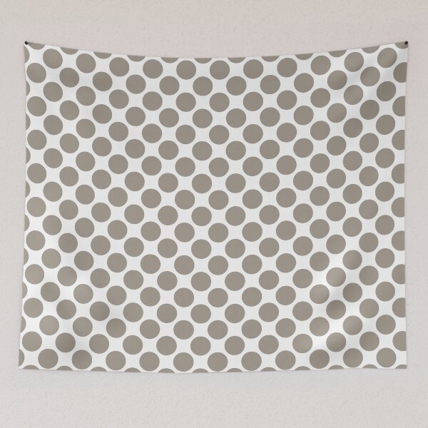 Item preview, Greyed Taupe and White Uniform Polka Dot Pattern Pairs PPG 2022 Popular Color Gray By Me PPG1008-4 - Colour Trends - Shade - Hue designed and sold by ColorOfTheYears.