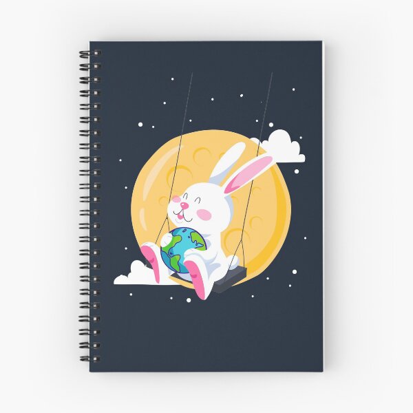 Item preview, Cute spaceswinging rabbit designed and sold by urban-color.