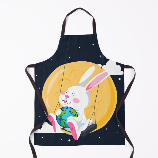 Item preview, Cute spaceswinging rabbit designed and sold by urban-color.